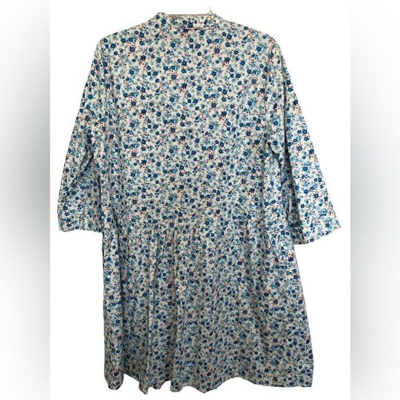 Tuckernuck Bluebell Floral Ditsy Calico Royal Shirt Dress Size XL - Picture 3 of 11